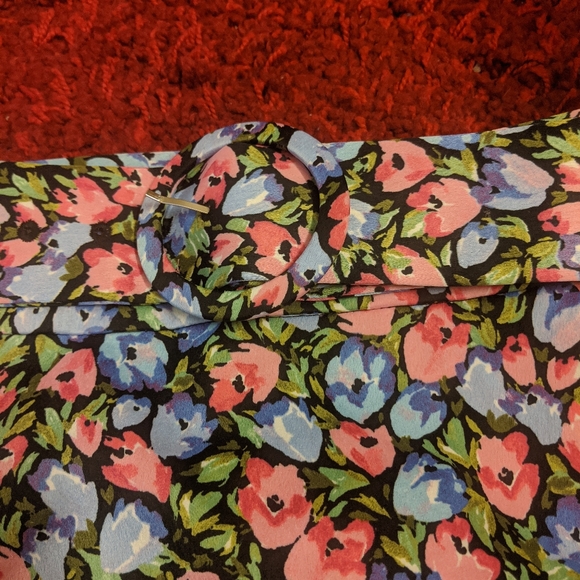 Zara floral skirt with belt - Picture 4 of 4